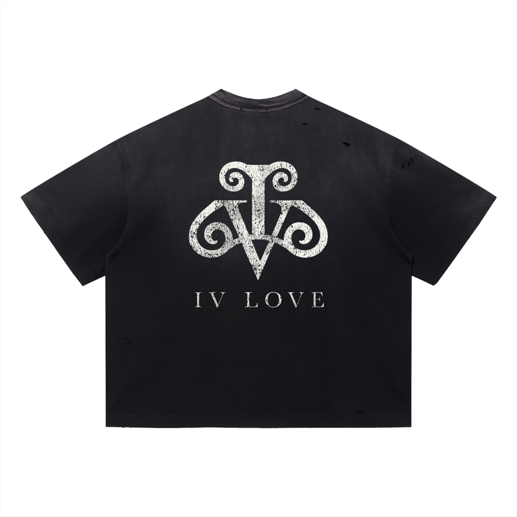 IV LOVE BASICS TEE, BLACK